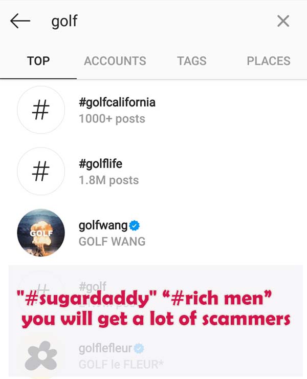 find a sugar daddy on instagram, how to search